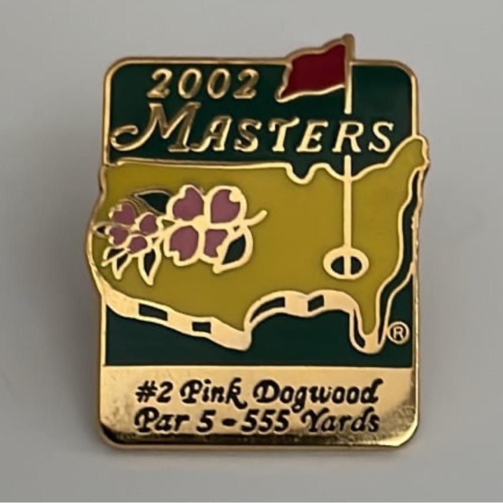 2002 Masters Golf Augusta National Annual Commemorative Pin Tiger Woods